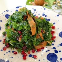 Kale salad at Elephant in the Room in Thessaloniki