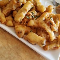 Salt and pepper King oyster mushrooms at Ma Ma Wok in Charlotte