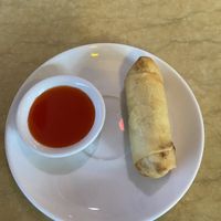 The spring roll is delicious! Be careful, they are hot, but it’s hard to resist eating them immediately .  at Ma Ma Wok in Charlotte
