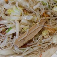 House Mei Fun that had vegan shrimp, chicken, beef and ham at Ma Ma Wok in Charlotte