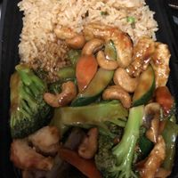 Vegan Cashew Shrimp All Day Combo at Ma Ma Wok in Charlotte