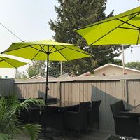 Patio at güd eats in Saskatoon
