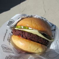 cheezburger from the food truck at güd eats in Saskatoon