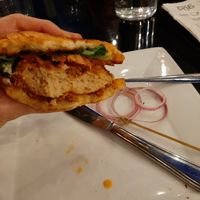 Chicken burger heaven at güd eats in Saskatoon