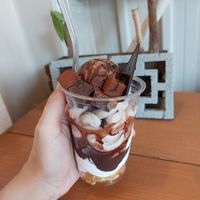 Chocolate parfait at Cokofu Cafe in Urasoe