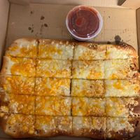 Vegan garlic cheese bread  at Razzos Pizza And Salads in Hayward