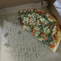Vegan chicken + pesto pizza at Razzos Pizza And Salads in Hayward