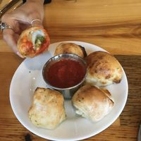 Garlic knots with cashew cream and jalapeño filling at Pulse Cafe in Hadley