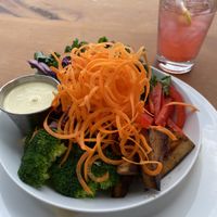 yummy Vida bowl and a raspberry lemonade!  at Pulse Cafe in Hadley