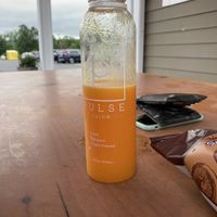 Orange carrot juice  at Pulse Cafe in Hadley