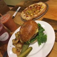 Burger and Pizza Hawaii at Pulse Cafe in Hadley