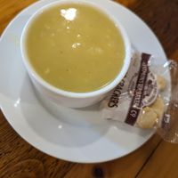 Potatoes leek soup at Pulse Cafe in Hadley