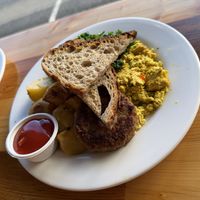 Tofu scramble (didn’t taste like eggs so may not fool non-vegans but was super yummy for me as a tofu lover) 10/10  at Pulse Cafe in Hadley