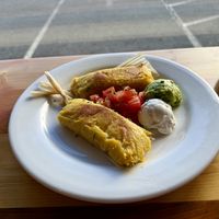 Corn tamales 🫔 (non-vegan fam loved) Grandpa said it was the best tamale he’s ever had  at Pulse Cafe in Hadley