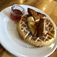 Chik’n & waffles  at Pulse Cafe in Hadley