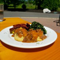 Biscuits and gravy at Pulse Cafe in Hadley