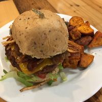 Tex Mex burger special at Pulse Cafe in Hadley