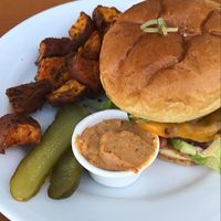 tex-mex burger  at Pulse Cafe in Hadley