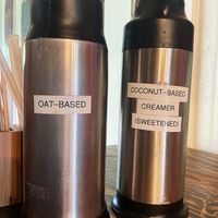 At the coffee bar area   at Imua Coffee Roasters in Kapaa