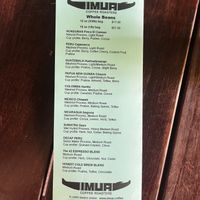 Menu (3/3)  at Imua Coffee Roasters in Kapaa