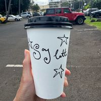 Soy latte at Imua Coffee Roasters in Kapaa