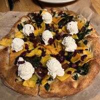 Butt. Squash Pizza (comes with almond cheese) 😋  at True Food Kitchen in Denver
