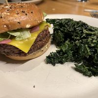 Vegan double burgerr  at True Food Kitchen in Denver