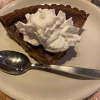 Squash pie with coconut whipped cream   at True Food Kitchen in Denver