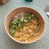 Chickpea curry  at Mandala Kitchen in Lescala