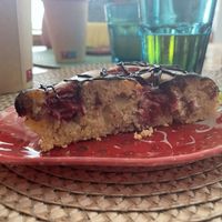 Lemon and rasberry cake  at Mandala Kitchen in Lescala