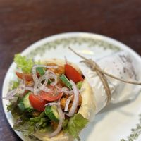 Vegan greek sandwich  at Curio Espresso and Vintage Design in Kanazawa
