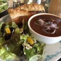 Veggie chili (made vegan) at Curio Espresso and Vintage Design in Kanazawa