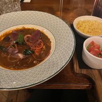 Mushroom curry  at The Cosy Club in Birmingham