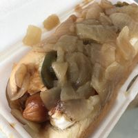 Vegan Seattle Splitter at Mad Dogs Hot Dogs in Venice