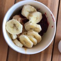 Granola with PB, Berry compote and banana  at Providero in Llandudno