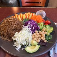 Garden bowl with spicy mango tofu   at Greens Garden Round Rock in Round Rock