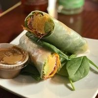 Delicious Vegan Spring Rolls with choice of Avocado or Hummus  at Greens Garden Round Rock in Round Rock