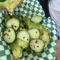 Avocado toast, refreshing and delightful  at Vibrations in Gary
