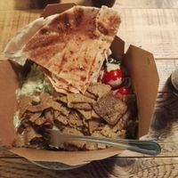 Box option with seitan kebab and different veggies at Gustav Grün - Wolbecker Straße in Muenster