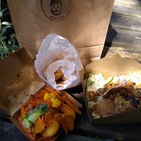 Box with additional potato wedges at Gustav Grün - Wolbecker Straße in Muenster