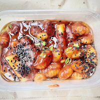 Vegan Korean gnocchi  at Vegan Yes in East London