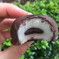 mochi covered with choco!!! at Vegan Yes in East London