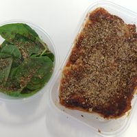 Lasagne at Vegan Yes in East London