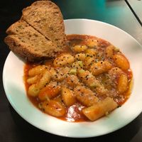 The toppognocchi at Vegan Yes in East London