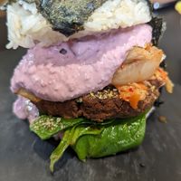 Sushi burger at Vegan Yes in East London