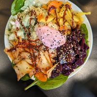 Kimchi rainbow at Vegan Yes in East London