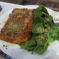 Kimchi Lasagna at Vegan Yes in East London