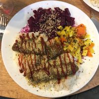 Kimchi sausage at Vegan Yes in East London