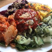 Lovely kimchi at Vegan Yes in East London