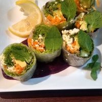 The spring rolls that everybody is crazy about. I like them but it's not loca's best for me, still really amazing and loved the sauce, super creative idea. at Loca Kitchen in Tokyo